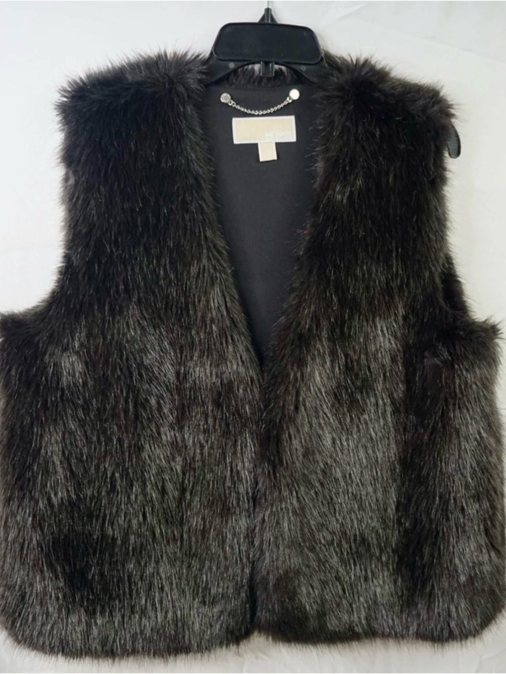 Michael Kors Black Faux Fur Vest